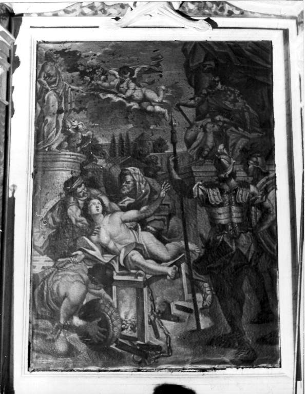 martirio di San Lorenzo (dipinto) di Moverts Antonio S (attribuito) (sec. XVII)
