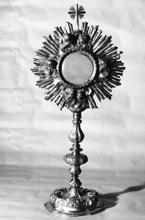 ostensorio - a raggiera - ambito laziale (sec. XVIII)