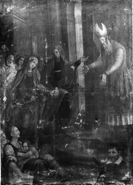 presentazione di Gesù al tempio (dipinto) - ambito laziale (sec. XVI)