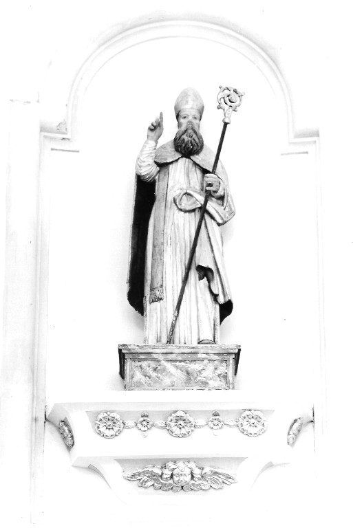 Santo vescovo (statua) - ambito laziale (sec. XIX)