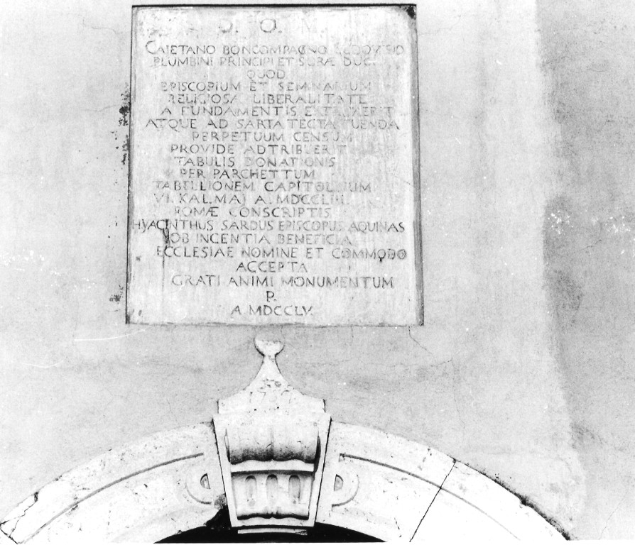 lapide commemorativa - ambito laziale (sec. XVIII)