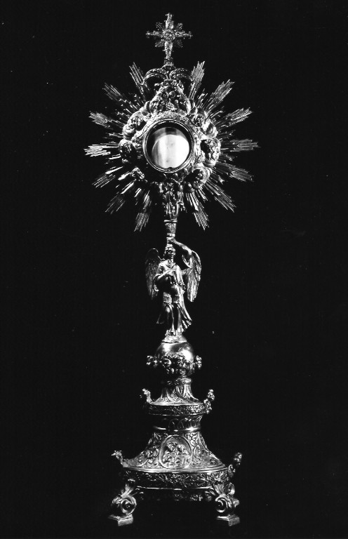 ostensorio - a raggiera - ambito laziale (sec. XVIII)