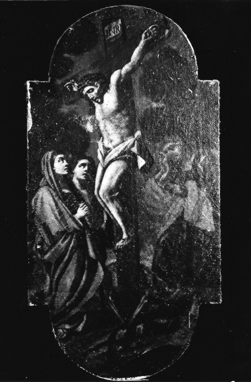 stazione XII: Gesù innalzato e morto in croce (dipinto) - ambito napoletano (sec. XVIII)