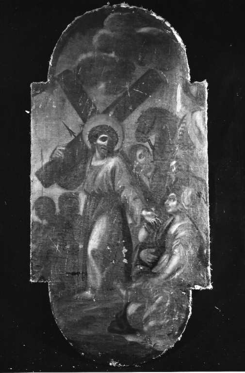 stazione VIII: Gesù consola le donne di Gerusalemme (dipinto) - ambito napoletano (sec. XVIII)