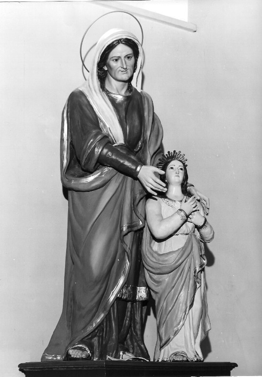Maria Vergine bambina e Sant'Anna (statua) - ambito napoletano (sec. XIX)