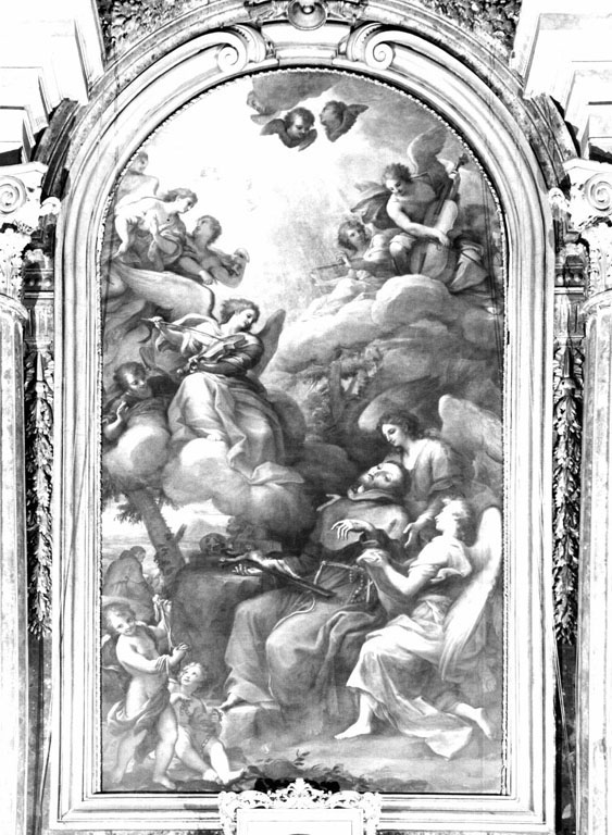 estasi di San Francesco d'Assisi (dipinto) di Chiari Giuseppe Bartolomeo (sec. XVIII)