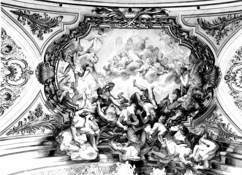 caduta degli angeli ribelli (dipinto) di Odazzi Giovanni (sec. XVIII)