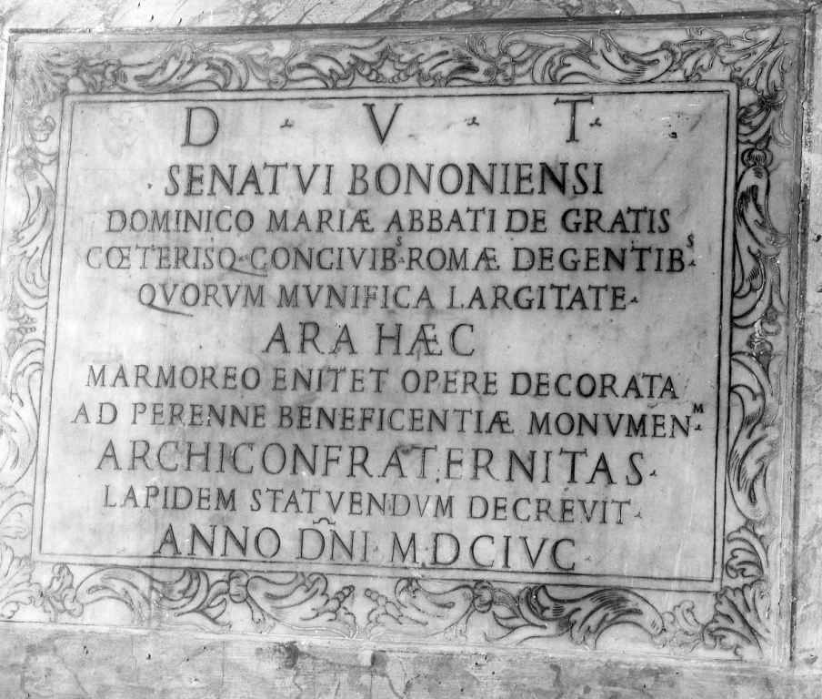 lapide commemorativa - ambito romano (sec. XVII)