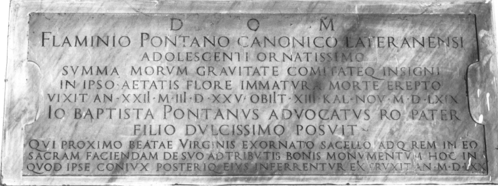 lapide tombale - ambito romano (sec. XVI)