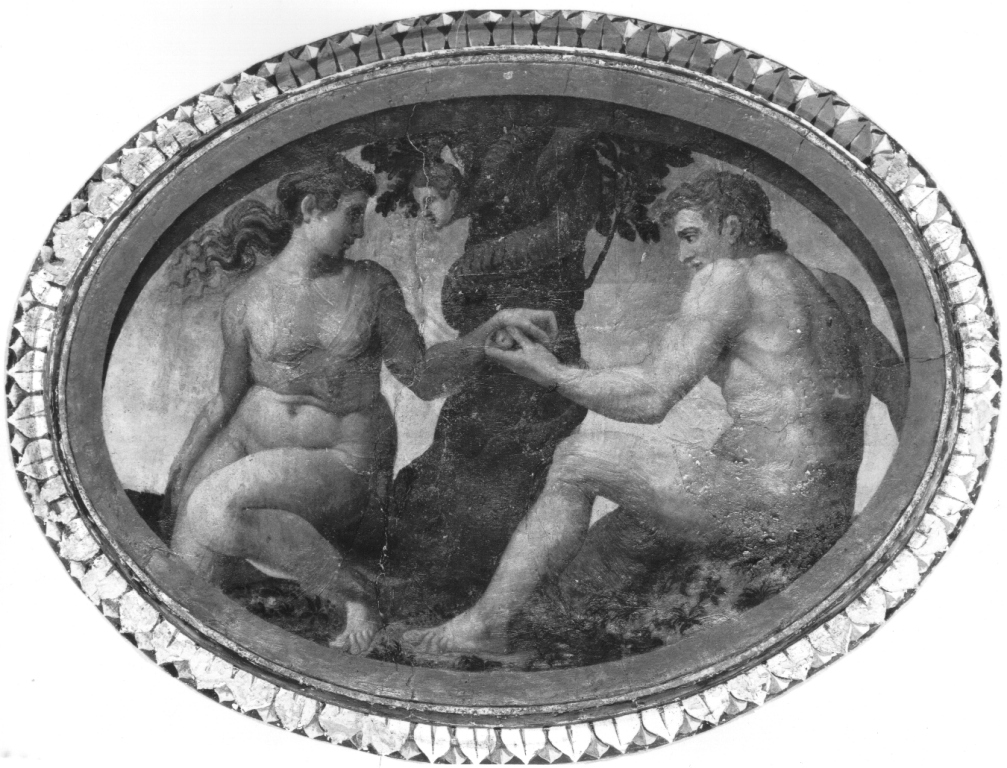 tentazione e caduta di Adamo e Eva (dipinto) di De Rossi Francesco detto Francesco Salviati (cerchia) (terzo quarto sec. XVI)