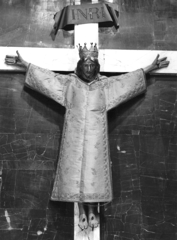 Cristo crocifisso (crocifisso) di Bellucci Francesco (sec. XVIII)
