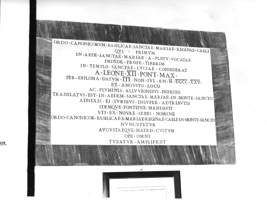 lapide documentaria - ambito romano (sec. XIX)