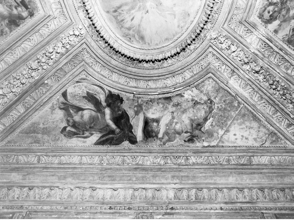 angioletti con simboli della Passione (dipinto) di Gaulli Giovanni Battista detto Baciccio (sec. XVII)