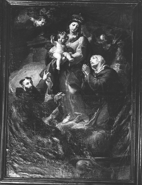 Madonna con Bambino e altri personaggi dell'Ordine Francescano (pala d'altare) di Ghezzi Giuseppe (attribuito) (fine/inizio secc. XVII/ XVIII)
