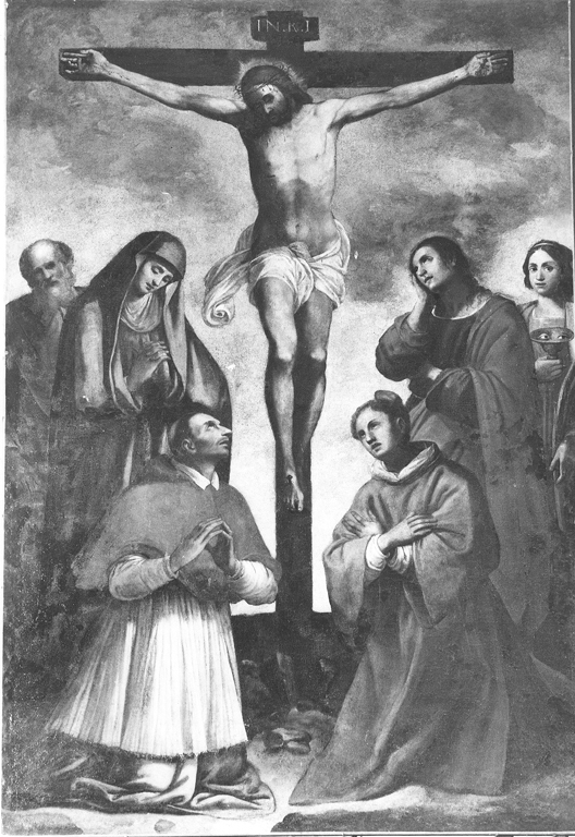 crocifissione di Cristo con la Madonna e santi (dipinto) - ambito senese (seconda metà sec. XVIII)