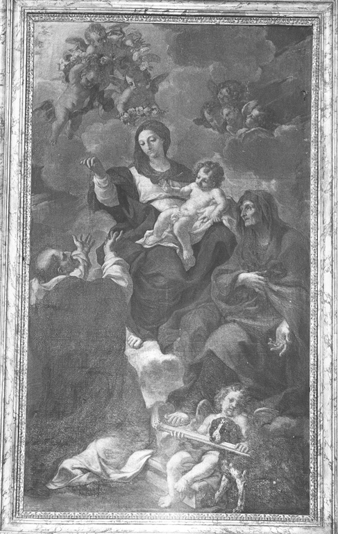 Madonna con Bambino e Santi (pala d'altare) di Ghezzi Giuseppe (inizio sec. XVIII)