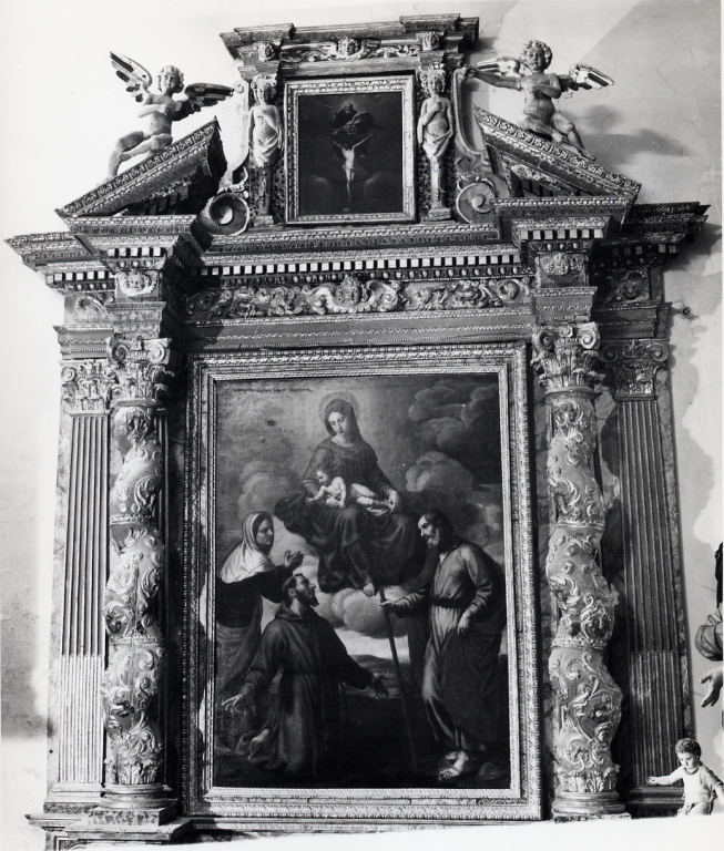 angeli e cherubini (mostra d'altare) - bottega Italia centrale (prima metà sec. XVII)