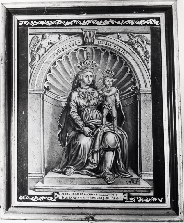 Madonna del Parto con Gesù Bambino visibile (dipinto) di Ferretti A (primo quarto sec. XX)