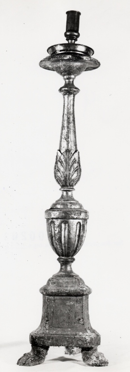 candeliere d'altare, serie - bottega Italia centrale (sec. XIX)