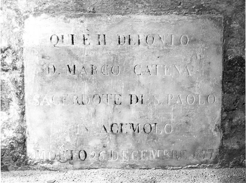 lapide tombale - bottega laziale (sec. XIX)