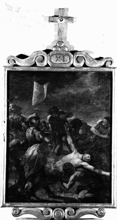 stazione XI: Gesù inchiodato alla croce (Via Crucis) - ambito laziale (fine/inizio secc. XVIII/ XIX)