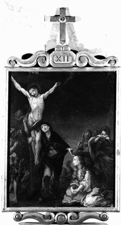 stazione XII: Gesù innalzato e morto in croce (Via Crucis) - ambito laziale (fine/inizio secc. XVIII/ XIX)
