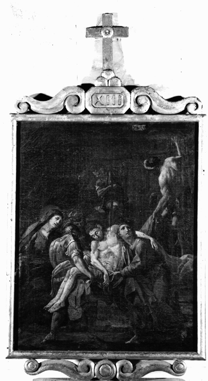 stazione XIII: Gesù deposto dalla croce (Via Crucis) - ambito laziale (fine/inizio secc. XVIII/ XIX)