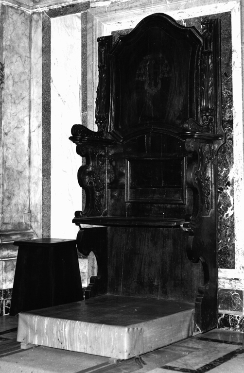 cattedra episcopale - ambito laziale (sec. XVIII)