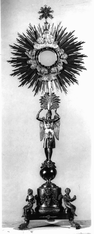 ostensorio - a raggiera - ambito laziale (metà sec. XIX)