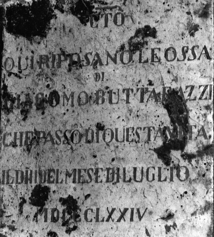 lapide tombale - ambito laziale (sec. XIX)