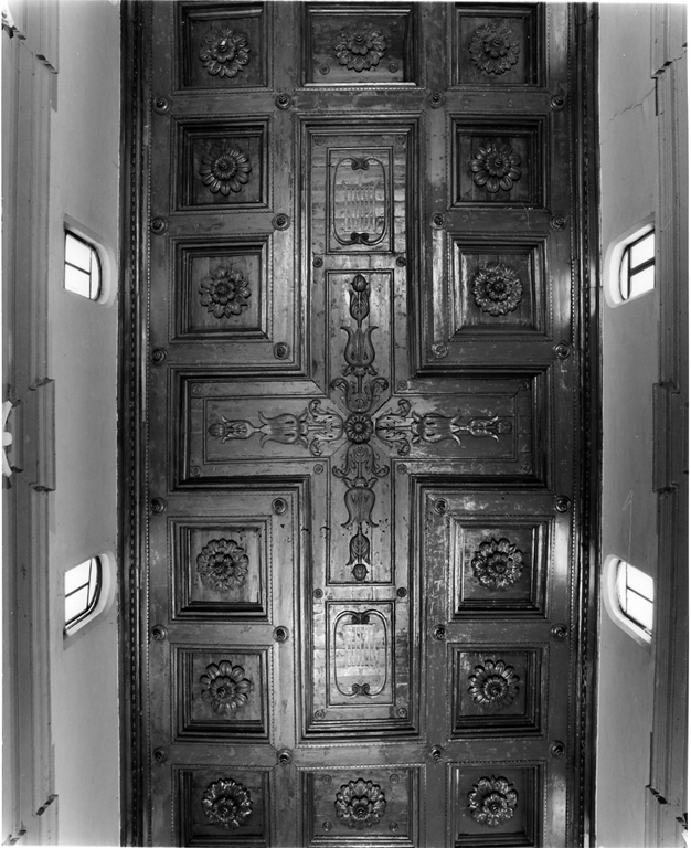 soffitto a cassettoni - ambito romano (sec. XVII)