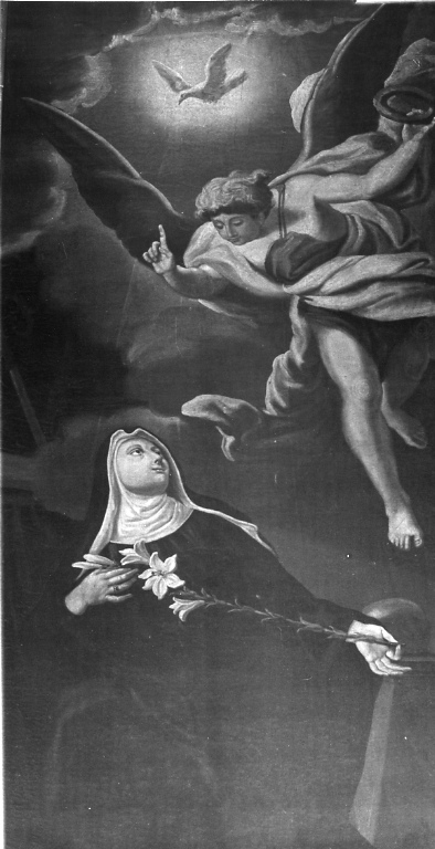 estasi di Santa Benedettina (dipinto) - ambito laziale (sec. XVIII)