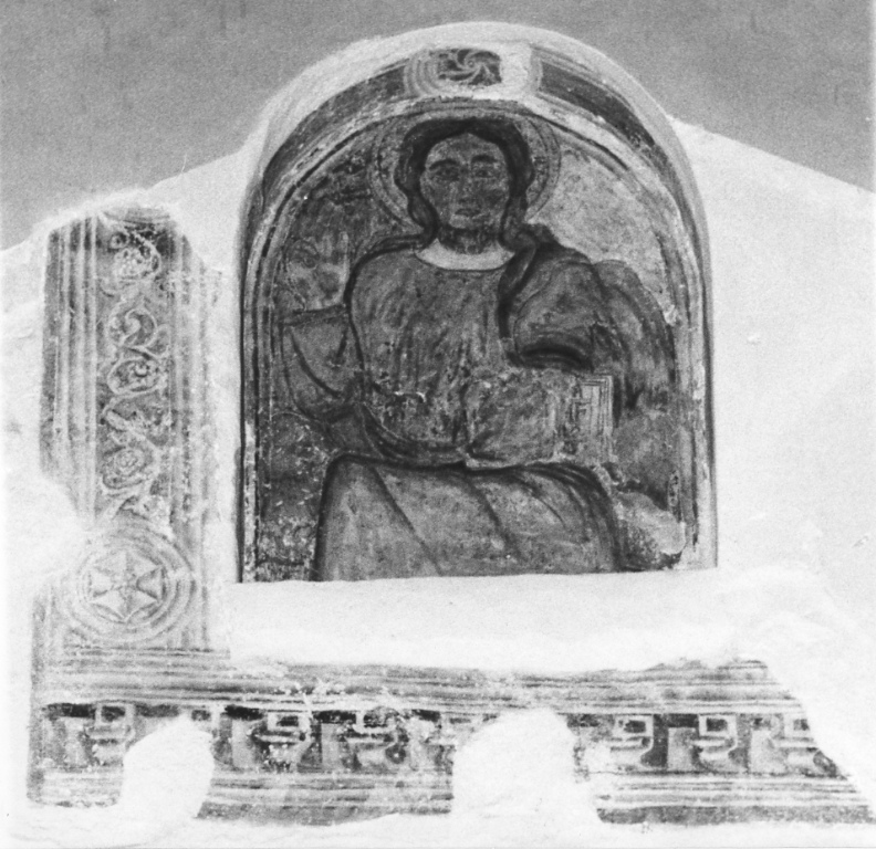 Cristo redentore benedicente (dipinto) - ambito laziale (sec. XIV)