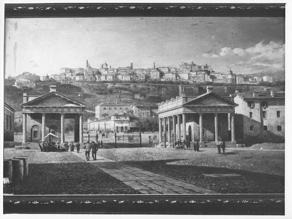 veduta di Bergamo (dipinto) di Donadoni Stefano (sec. XIX)