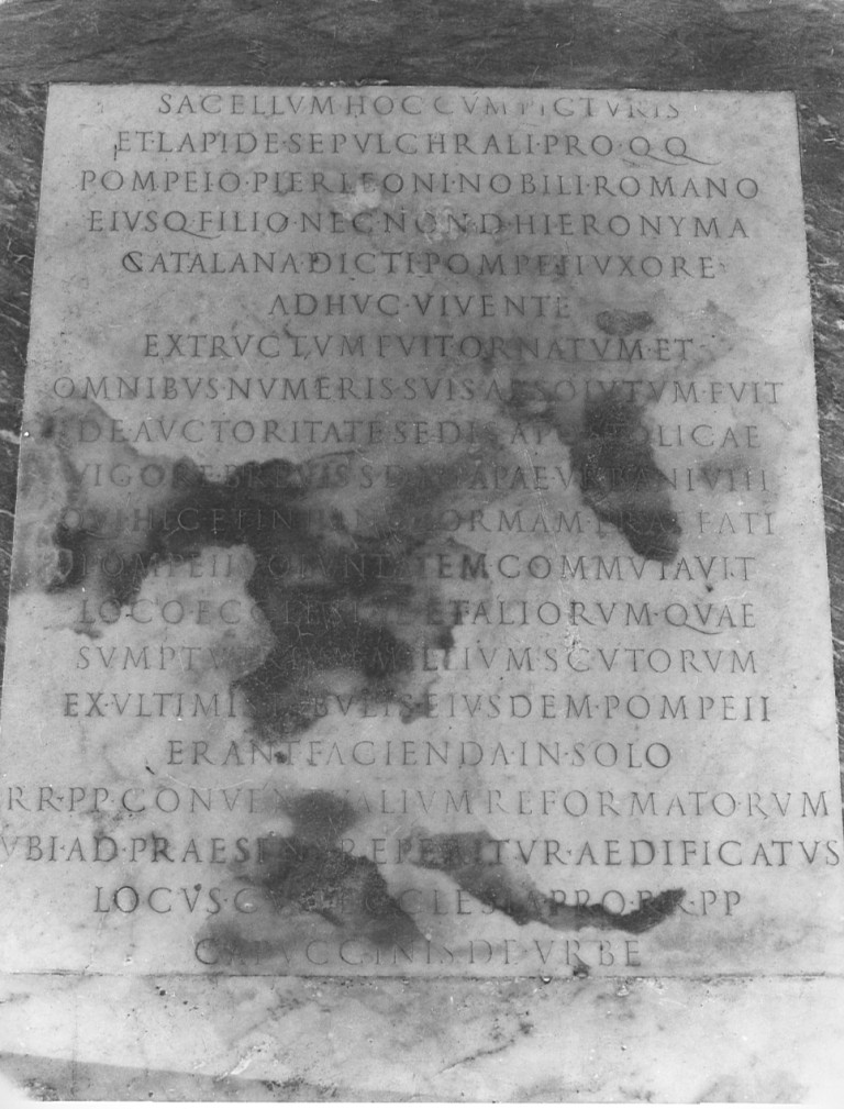 lastra tombale - ambito romano (sec. XVII)