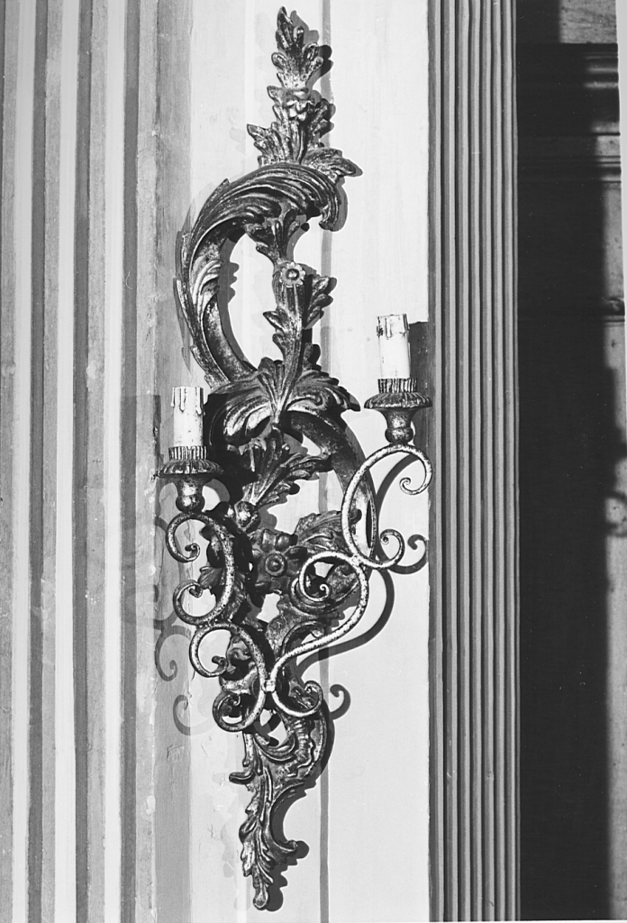 candeliere da parete di chiesa - ambito romano (sec. XVIII)