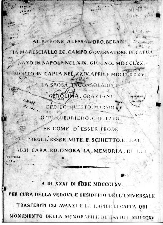 lapide documentaria - ambito laziale (sec. XIX)