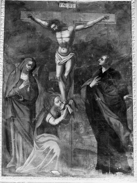 crocifissione di Cristo (dipinto) - ambito napoletano (sec. XVII)