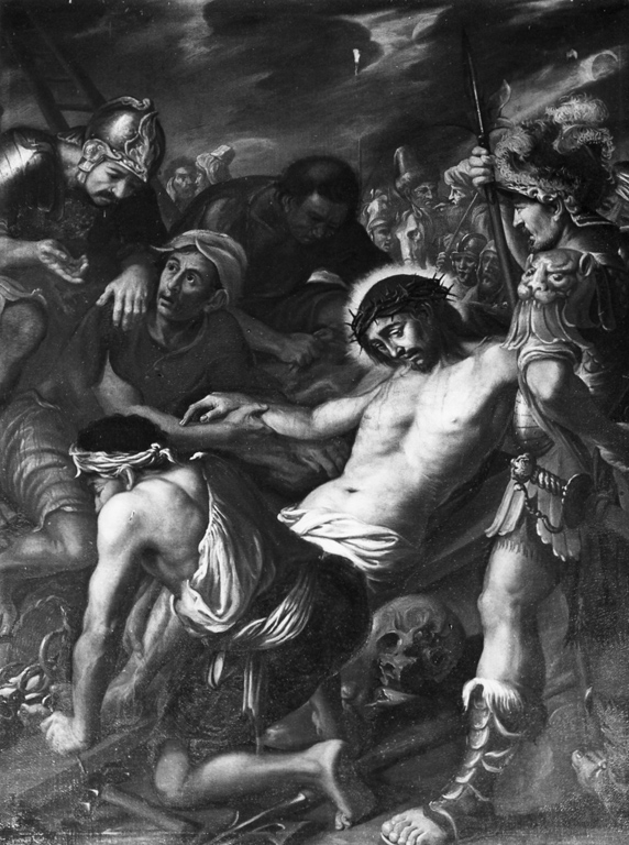 Gesù inchiodato alla croce (dipinto) - ambito napoletano (sec. XVII)