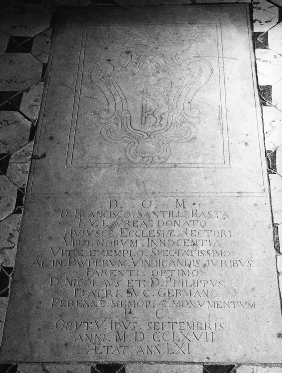 lastra tombale - ambito laziale (sec. XVIII)