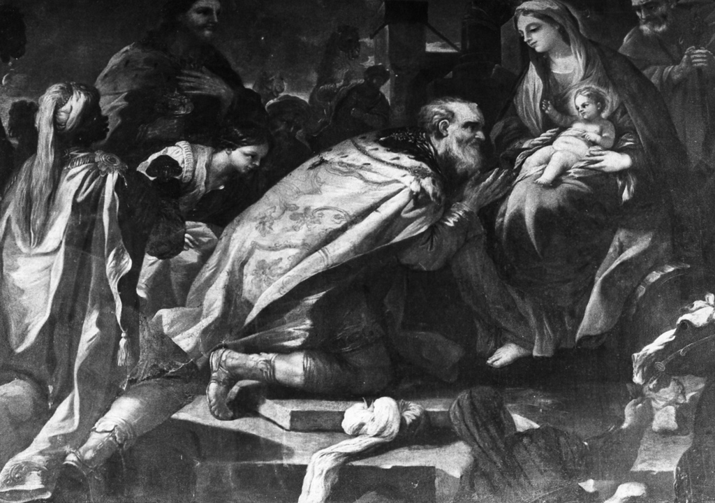 adorazione dei Re Magi (dipinto) di Malinconico Nicola (fine/inizio secc. XVII/ XVIII)