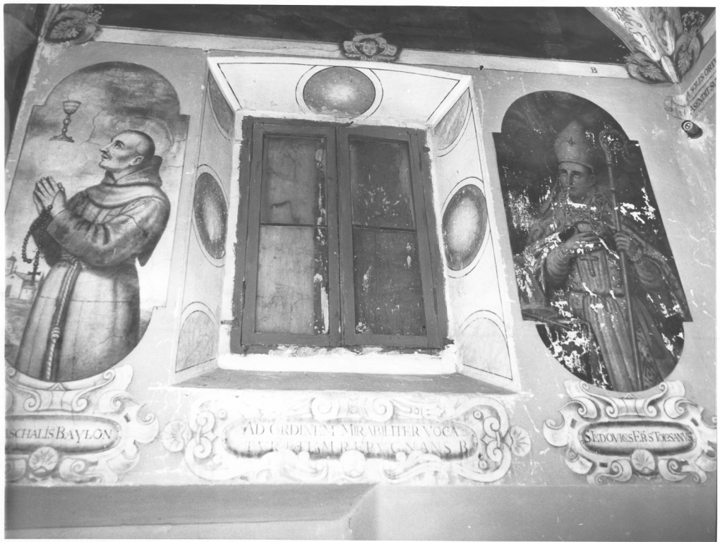 San Pasquale Baylon (decorazione pittorica) - ambito laziale (sec. XVII)