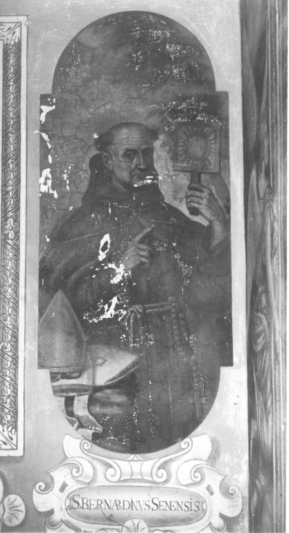 San Bernardino da Siena (decorazione pittorica, elemento d'insieme) - ambito laziale (sec. XVII)
