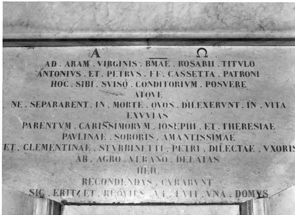 lapide tombale - ambito romano (sec. XIX)