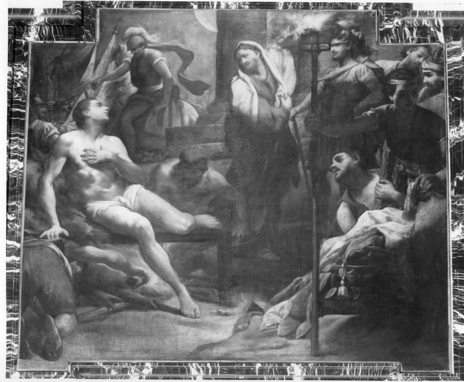 martirio di San Lorenzo (dipinto) - ambito romano (sec. XVIII)