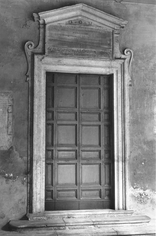 lapide commemorativa - ambito romano (secc. XVII/ XVIII)