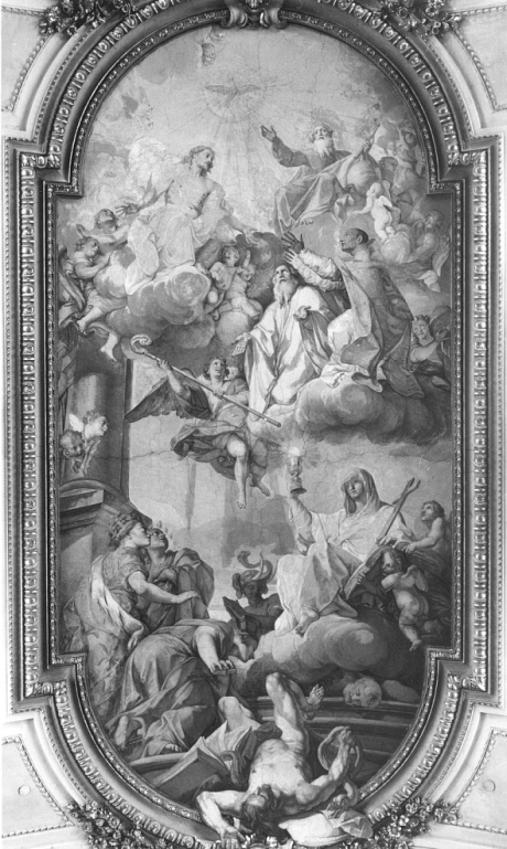 gloria dei santi Gregorio e Romualdo (dipinto) di Costanzi Placido (sec. XVIII)