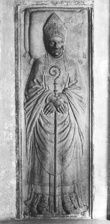 vescovo (lapide tombale) - ambito toscano (seconda metà sec. XV)