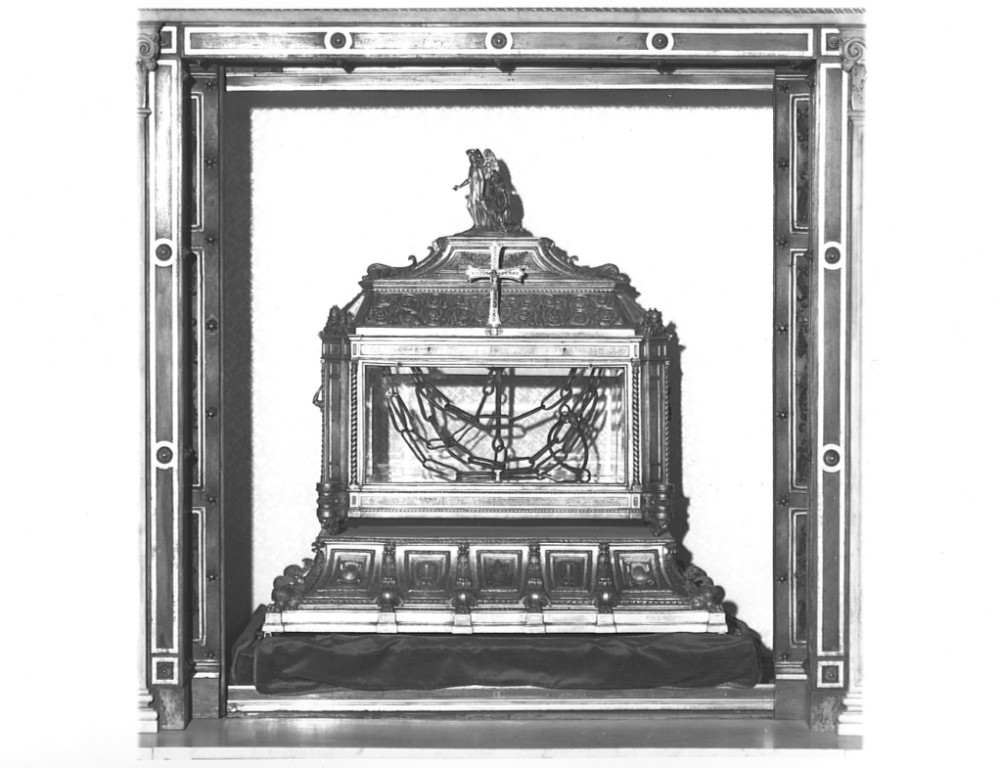 reliquiario a teca - a cofano di Busiri Vici Andrea (sec. XIX)