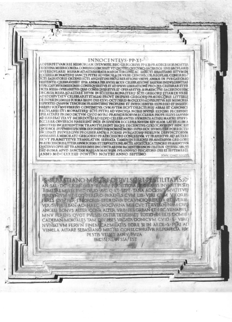 lapide documentaria - ambito romano (sec. XVI)